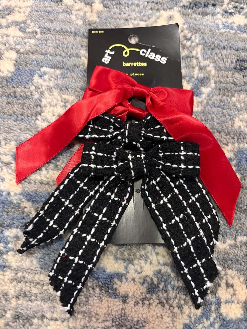 Art Class Hair Bow Barrettes 4 Pieces